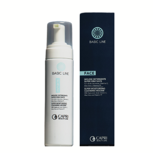Super moisturizing detergent mousse with jaluronic acid